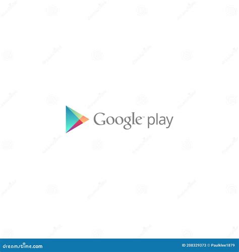 Google Play Logo Editorial Illustrative on White Background Editorial ...