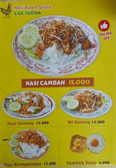 Selalu Diperbarui Menu Nasi Ayam Sayur Cak Yudha Sukolilo Surabaya