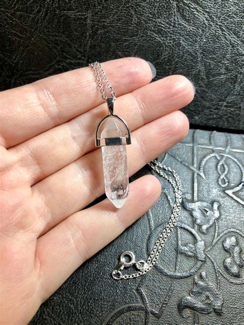 Real Clear White Quartz Double Terminated Crystal Point Cut Etsy