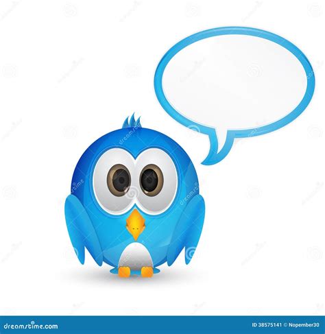 Blue Twitter Bird Logo Cartoon Vector 45682525