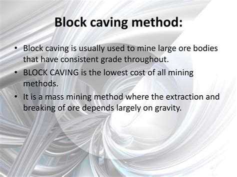 Underground mining method | PPT