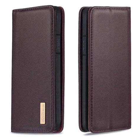 iPhone 11 Pro Max Genuine Leather Magnetic Detachable Wallet Case Brown