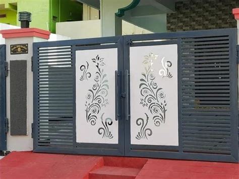 Modern Laser Design Stainless Steel Main Gate For Home 10x6 Feet At