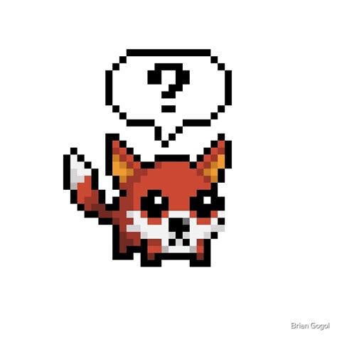 kawaii fox pixel art grid Spreadsheet pixelart - Pixel Art Grid