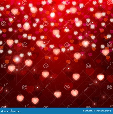 Glowing Background With Hearts Stock Vector Illustration Of Glow Fluorescent 51106557