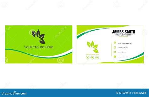 Green Business Card Template