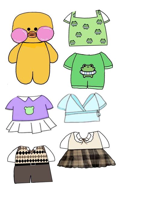 Duck Paper Paper Doll Template Paper Dolls Clothing Paper Dolls Diy