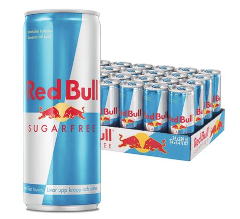 Kjøp Red Bull Sugar Free 25cl x 24st helt flak hos Coopers Candy