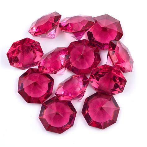 Rose Pink Acrylic Gem Table Scatters Confetti Table Scatters