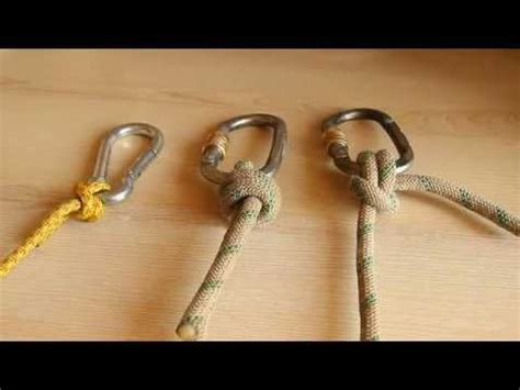 Узлы для привязывания верёвки к карабину. Узлы в арбористике - YouTube