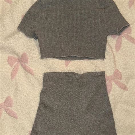 Naked Wardrobe Piece Grey Cheeky Set Worn Once Depop