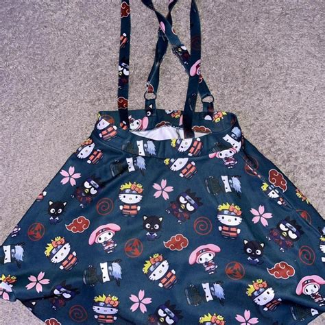 Naruto Sanrio Hot Topic Skirt Overall Bottoms Depop