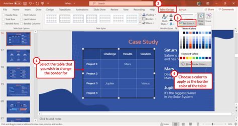 Powerpoint Table Border Color