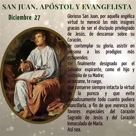 Martes De Diciembre San Juan Ap Stol Y Evangelista Un Paso Al D A