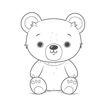 Sketsa Boneka Lucu Gambar PNG | File Vektor Dan PSD | Unduh Gratis Di ...