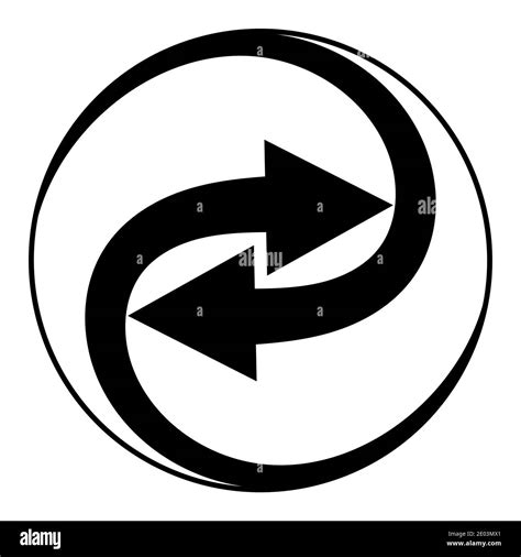 Wirbelnde Pfeile Integrationszeichen Vektorpfeile Drehen Im Kreis Symbol Integration Symbol