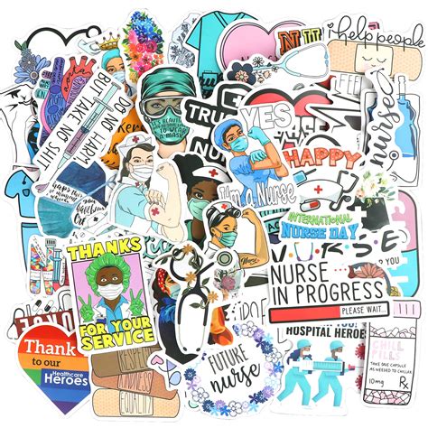 Buy Nurse Theme Stickers 200pcs Waterproof Vinyl Nursing Stickers