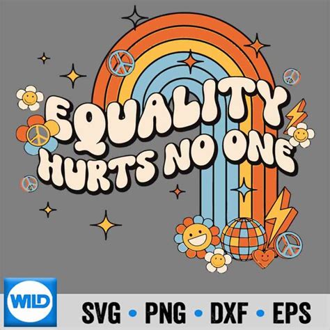 Lgbt SVG Equality Hurts No One Rainbow Lgbt Gay Lesbian Trans Pride