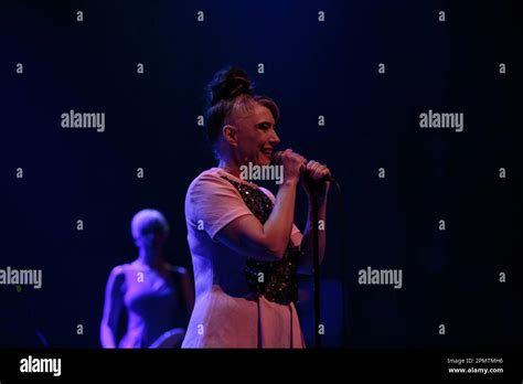 Toronto Canada 14th Apr 2023 Kathleen Hanna Lead Singer Of Bikini Kill Performing At