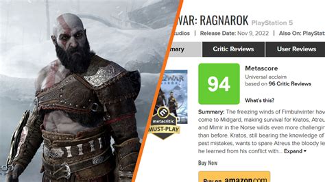 God Of War Ragnar K Is The Second Highest Rated New Game Of The Year Vgc