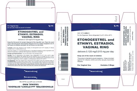 Etonogestrel And Ethinyl Estradiol Vaginal Ring Northstar Rx Llc Fda