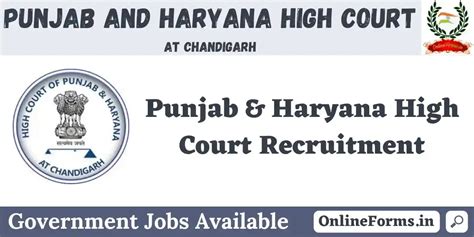 Punjab And Haryana High Court Recruitment Apply For Peon