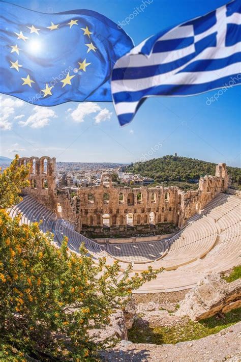 Odeon theatre in Athens, Greece, view from Acropolis Stock Photo by ...