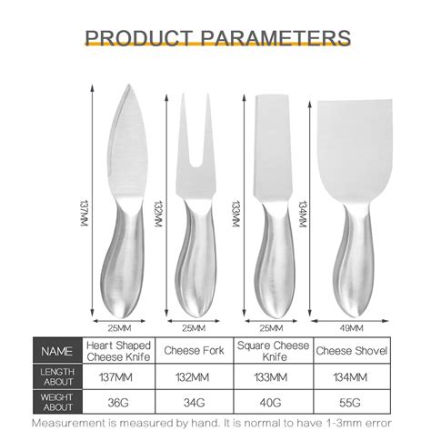 Kitchen Accessory 4pcs Set Stainless Steel Cheese Knives Set 虎窝淘