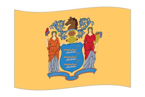 Waving Flag Of The New Jersey State Vector Illustration 41041763