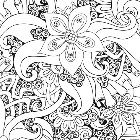 Coloriage Bouquet De Fleurs Adulte Zentangle JeColorie