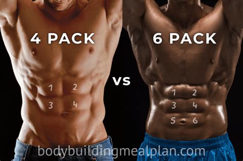 4 Pack Abs vs 6,8,10 Pack: Men & Women Genetics, Body Fat Percentage