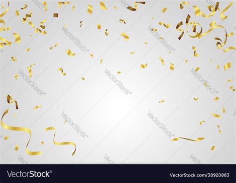 Festive design border gold bright confetti Vector Image