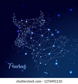 Vector Image Taurus Zodiacal Constellation 스톡 벡터 로열티 프리 1276901110