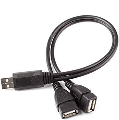 Oyanor 2 en 1 USB 2 0 A mâle à 2 Double Prise USB A Femelle Jack Y