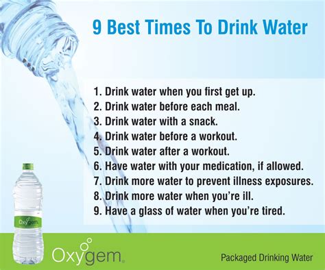 stay hydrated   day  optimal times  drink water