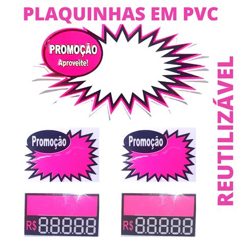 Kit Placas De Pre O Splash Promo O Em Pvc Reutiliz Vel Rosa