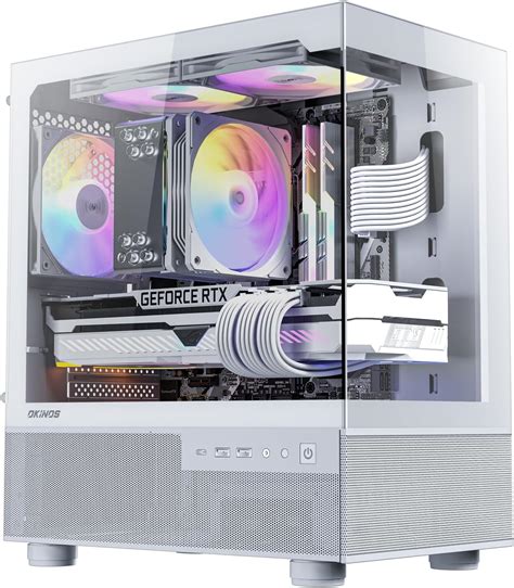 Okinos Aqua 3 Micro ATX Kılıfı MATX PC Kasası 3 X 120 mm ARGB Fanlı