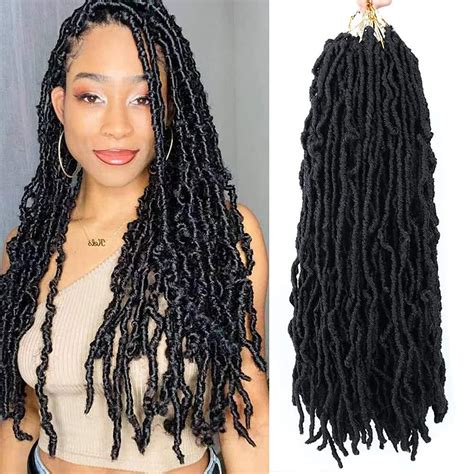 Buy Violet 18 Inch New Faux Locs Crochet Hair Soft Locs Crochet Hair Natural Faux Braids Pre