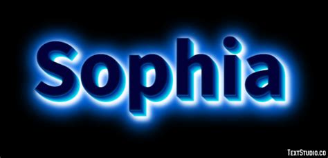 Sophia Text Effect And Logo Design Name