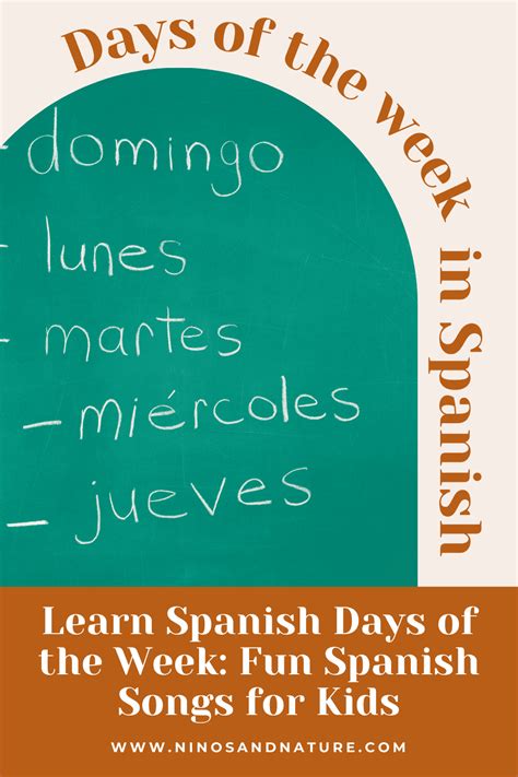 Learn Spanish Days of the Week: Fun Spanish Songs for Kids | Niños & Nature