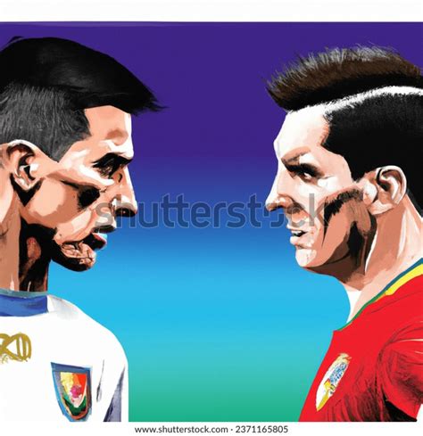 Cristiano Ronaldo Messi Facing Each Other AI-generated image 2371165805 ...