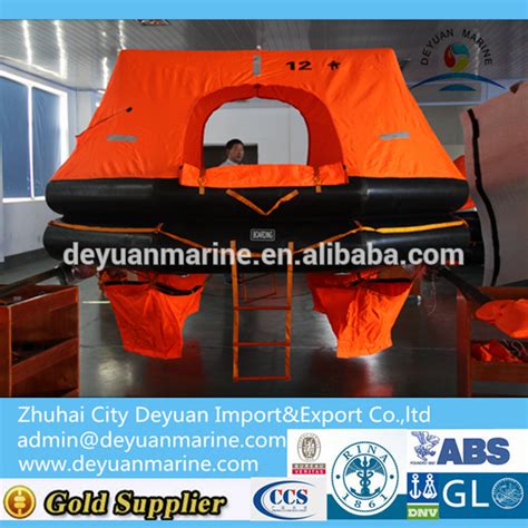 Man Throw Overboard Inflatable Life Raft With Zy Certificate From