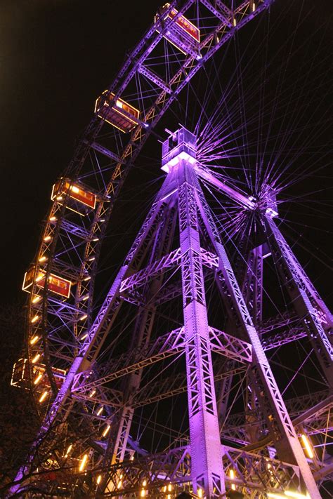 Kostenlose Foto Nacht Stehlen Bau Riesenrad Freizeitpark