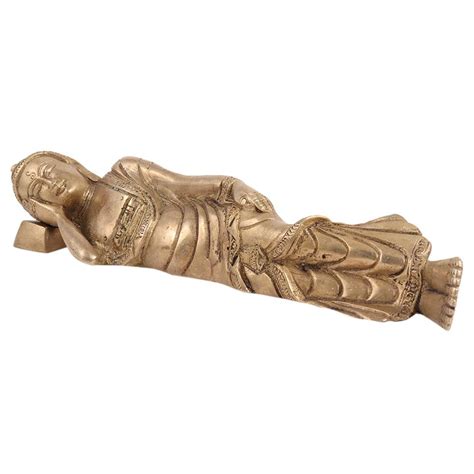 Brass Parinirvana Buddha Statue