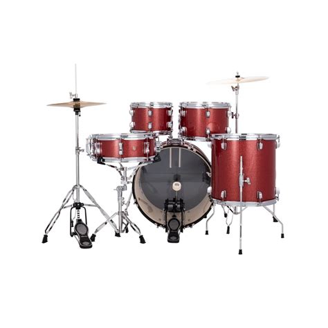 Ludwig Accent 20 Fuse 5pc Drum Kit Red Sparkle At Gear4music