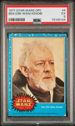 O Pee Chee Opc Star Wars Series Ben Obi Wan Kenobi Rc Psa