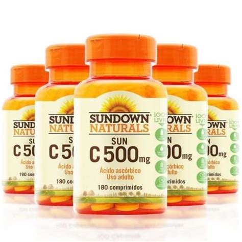 Comprar Kit Vitamina C Sundown 500mg 5 Frascos Com 180 Comprimidos Cada Cr