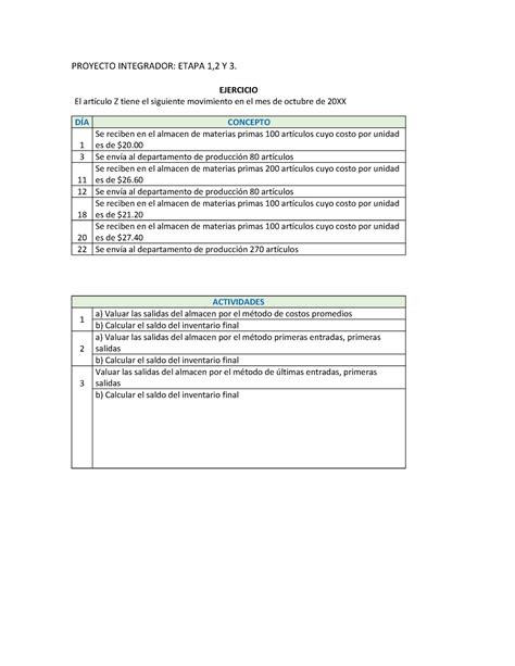 A4 E1 Proyecto Integrador Etapa 1 Proyecto Integrador Etapa 12 Y 3 Ejercicio El Artículo Z