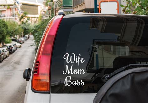 Wife Mom Boss Decal Car Window Decal Fast Shipping Custom Car Window