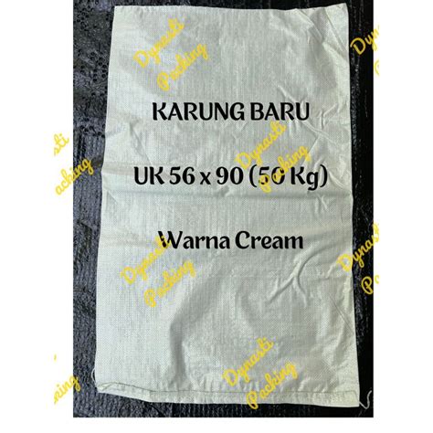 Jual Karung Plastik Kg Ukuran X X Karung Baru Cream Tidak